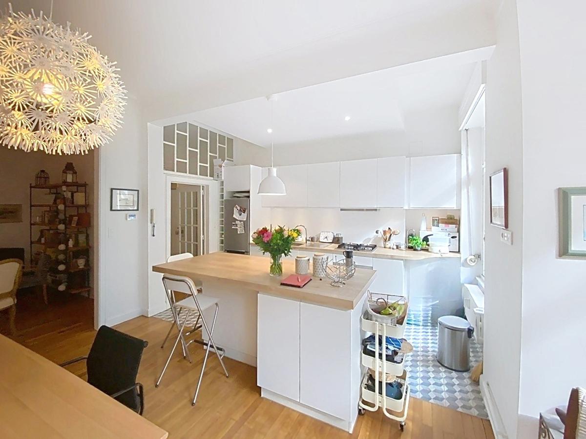 Pl. Brugmann : Bel appartement RDC rénové 