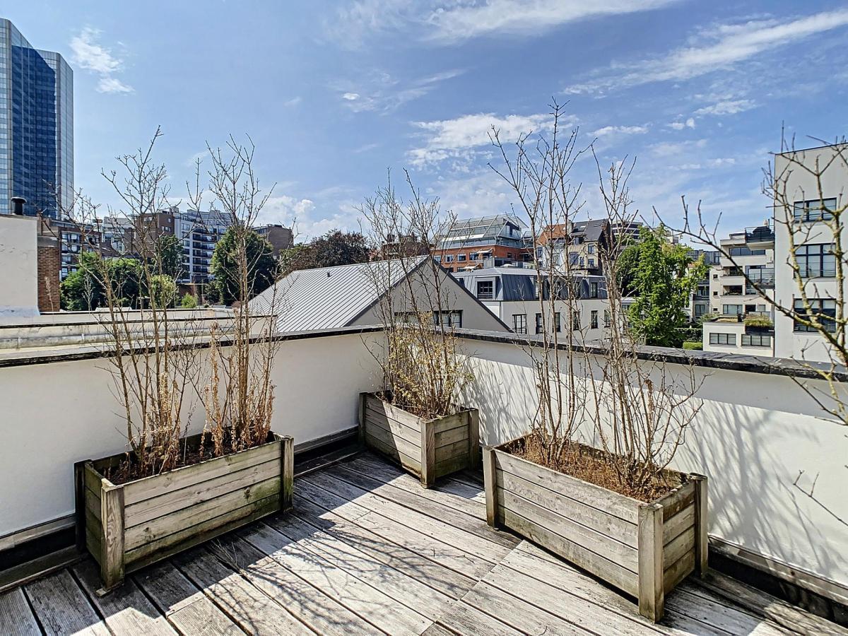 Etangs d'Ixelles : appartement 2 ch + bureau + 2 terrasses