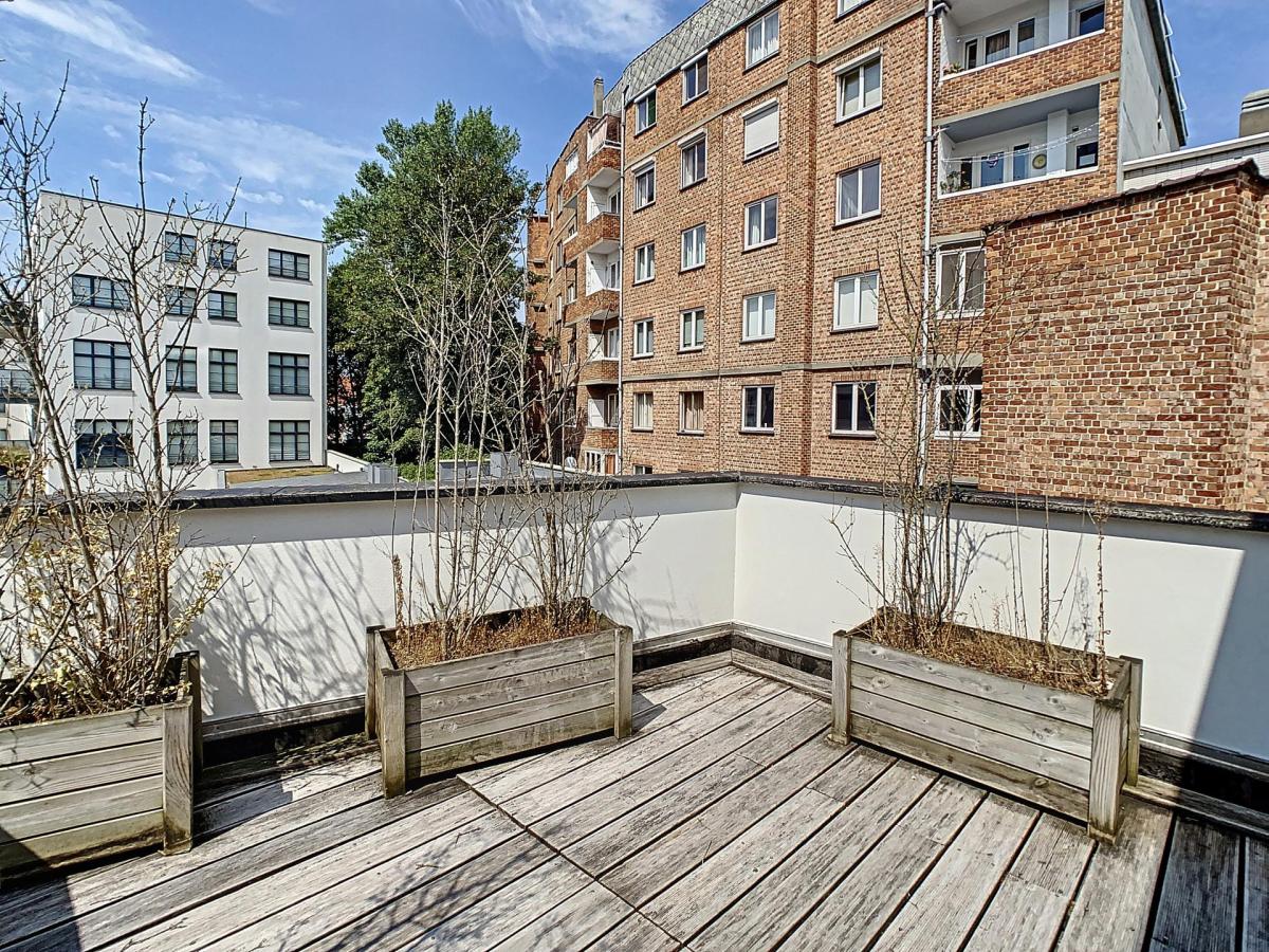 Etangs d'Ixelles : appartement 2 ch + bureau + 2 terrasses