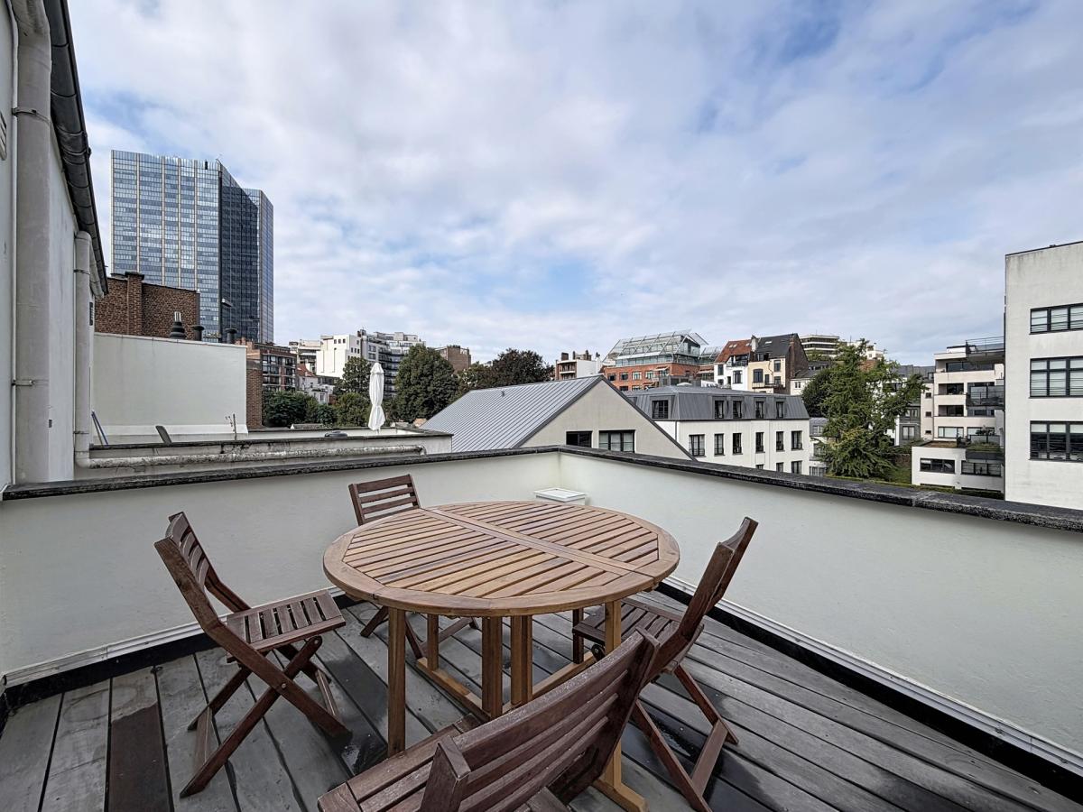 Etangs d'Ixelles : appartement 2 ch + bureau + 2 terrasses