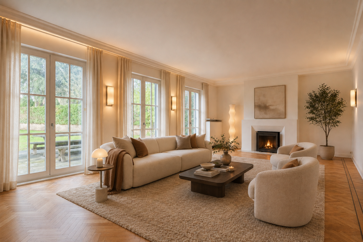 Leo Errera - Villa de 670 m² bruts, jardin & prof. libérale.