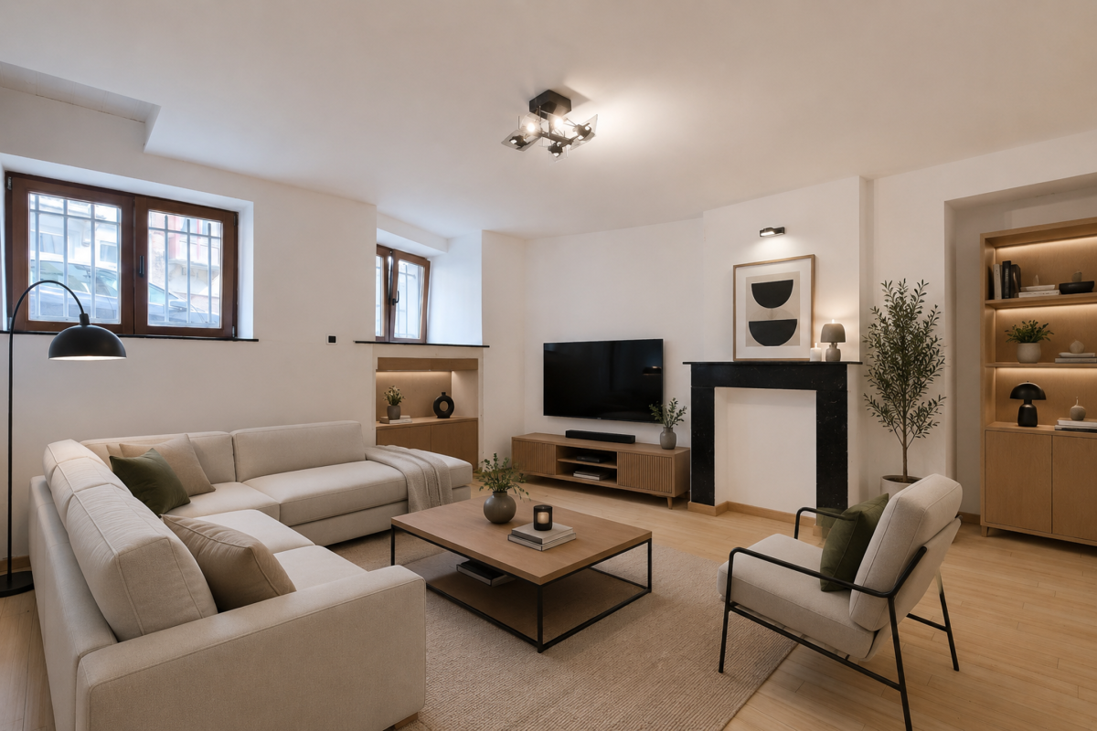 Sq. Marie-Louise: beau duplex + jardin, profession libérale