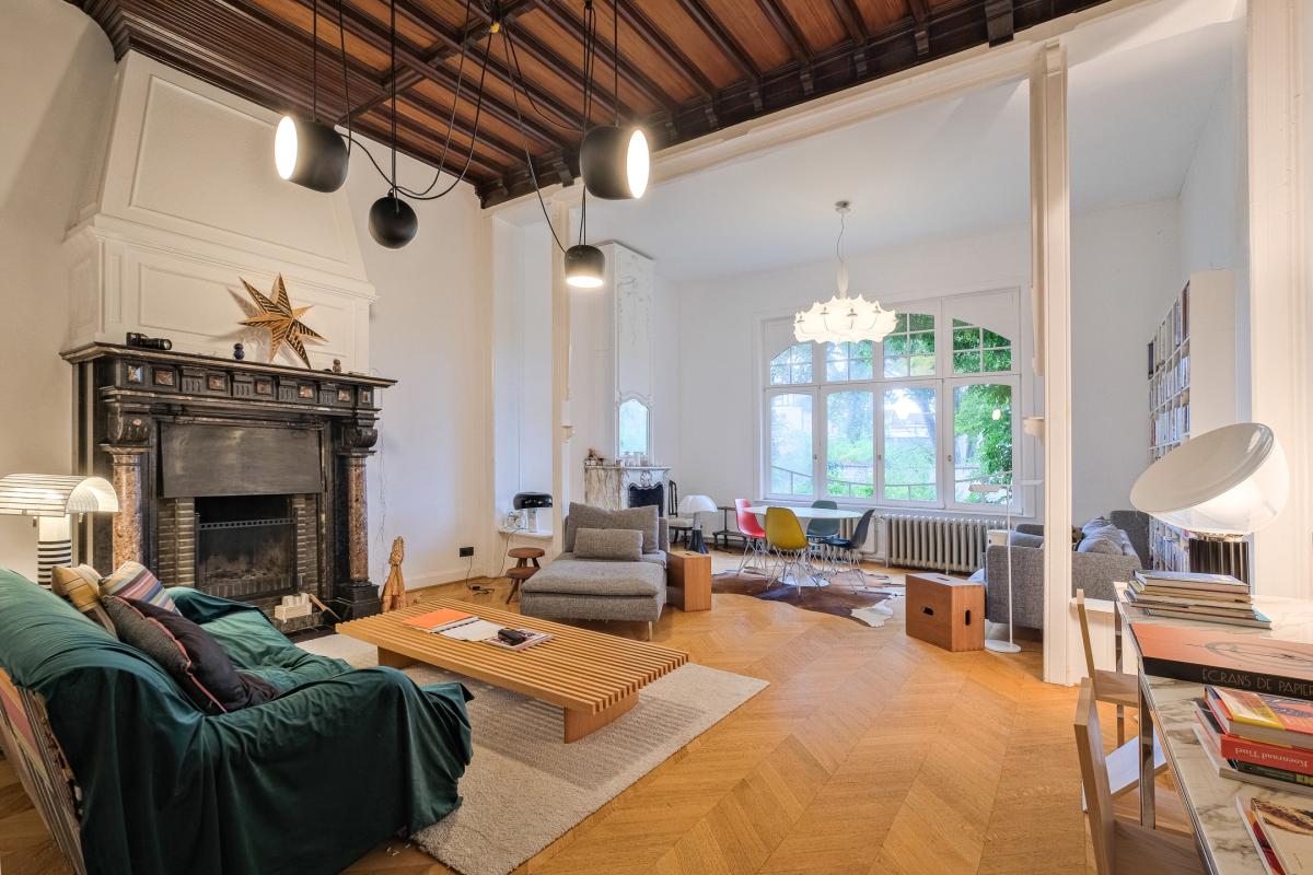Etangs d'Ixelles, maison de Maître révové de 410 m2  jardin